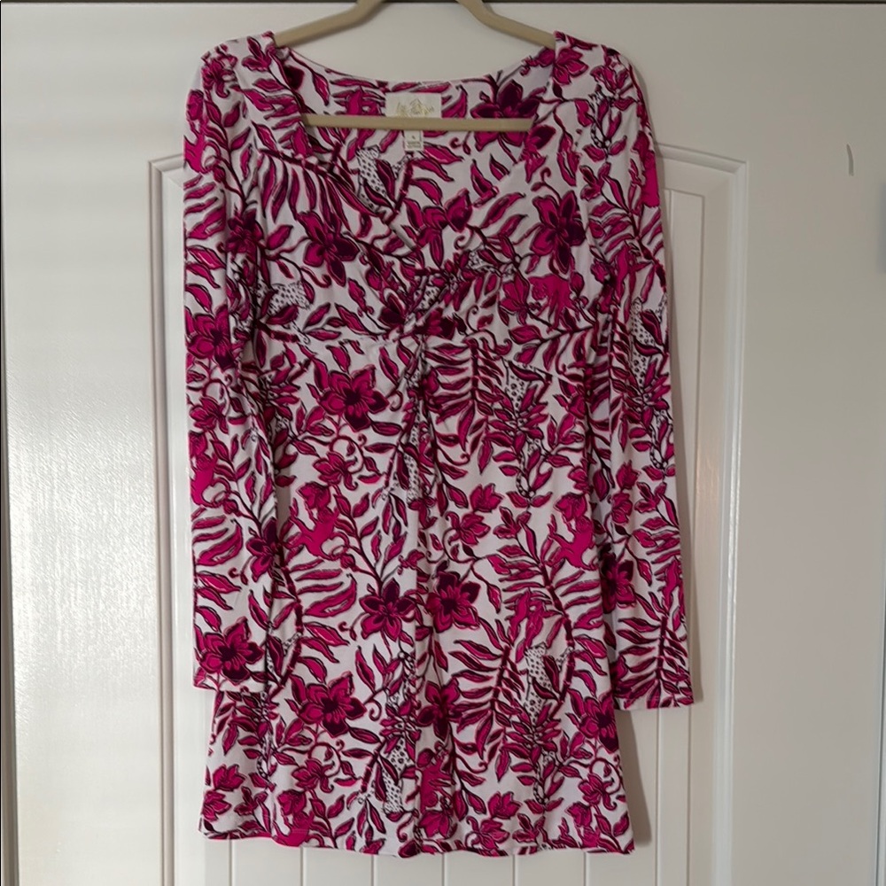 Lilly Pulitzer Pink Floral Long Sleeve Romper